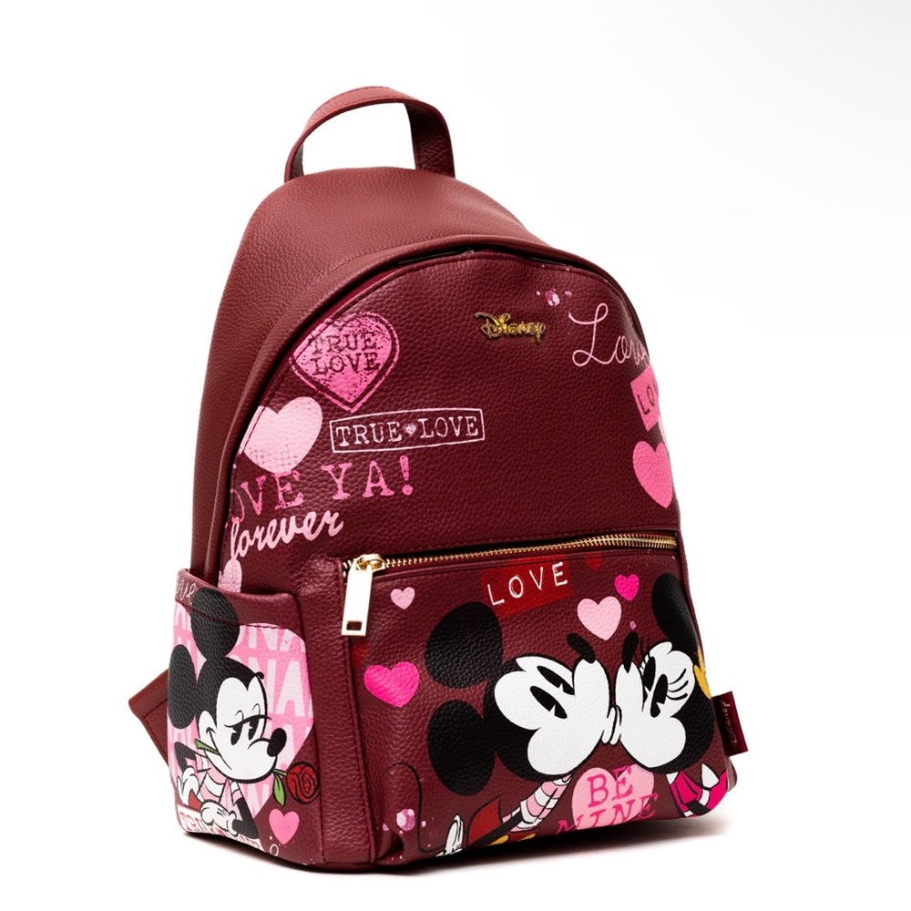 Disney Wondapop Designer Series Mickey and Minnie Mouse Love Pebbled Backpack